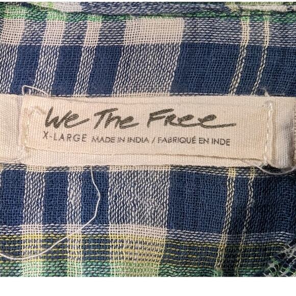 We The Free Plaid Blouse with Tie Waist - Picture 3 of 5